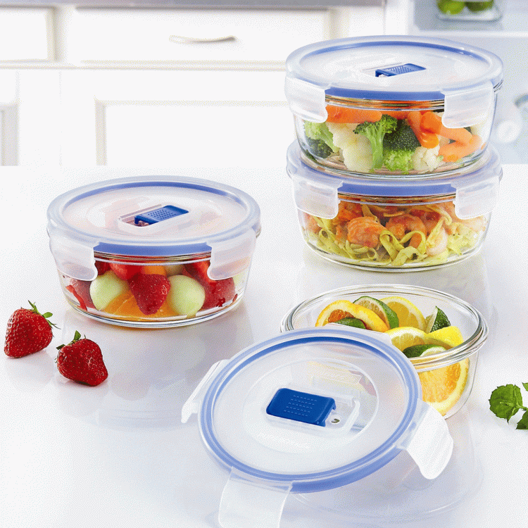 CONTENITORE VETRO CON COPERCHIO PURE ACTIVE