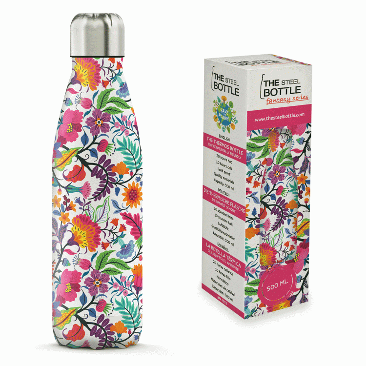 BOTTIGLIA TERMICA GARDEN FLOWERS 500 ML.